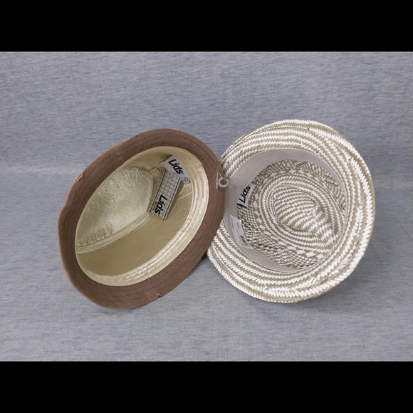 👯‍♀️Host Pick⚡️2 LIDS Fedora (Straw+Linen) - Picture 2 of 15
